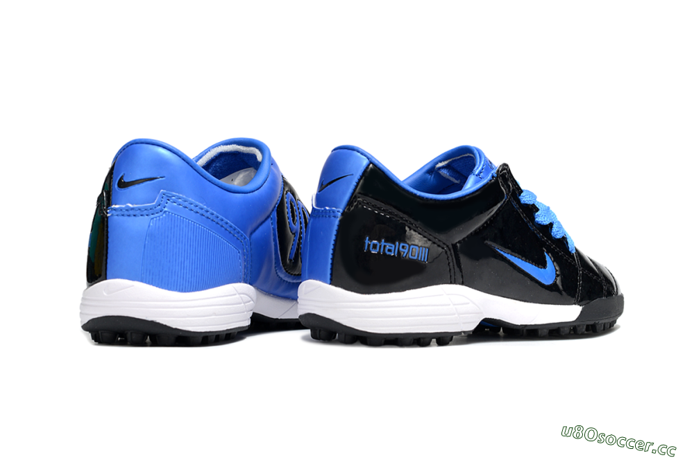 Kids Nike Total 90 III TF Artificial Turf Low-Tops Football Shoes - Black/Blue/White 5