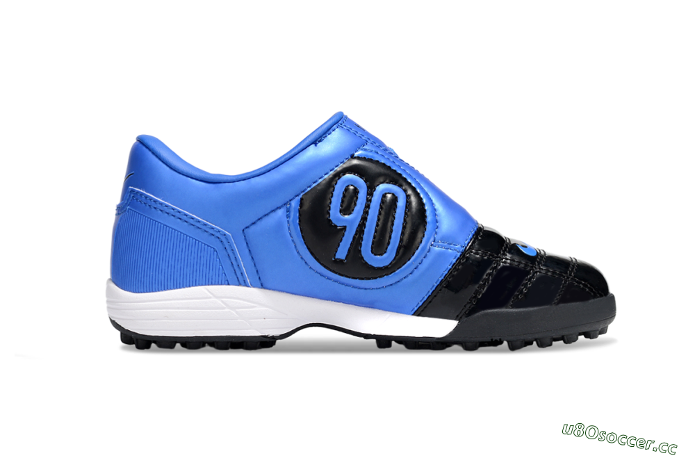 Kids Nike Total 90 III TF Artificial Turf Low-Tops Football Shoes - Black/Blue/White 6