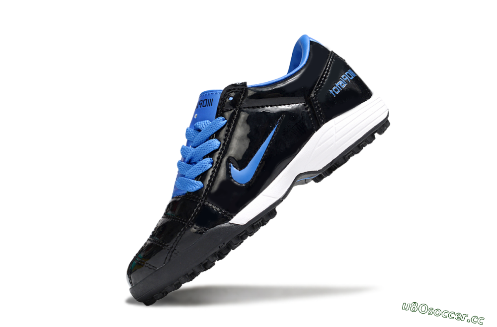 Kids Nike Total 90 III TF Artificial Turf Low-Tops Football Shoes - Black/Blue/White 4