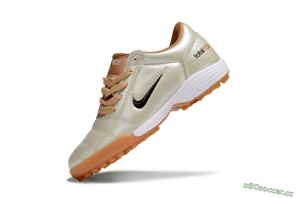 Kids Nike Total 90 III TF Artificial Turf Low-Tops Football Shoes - Gold/Black/White 4