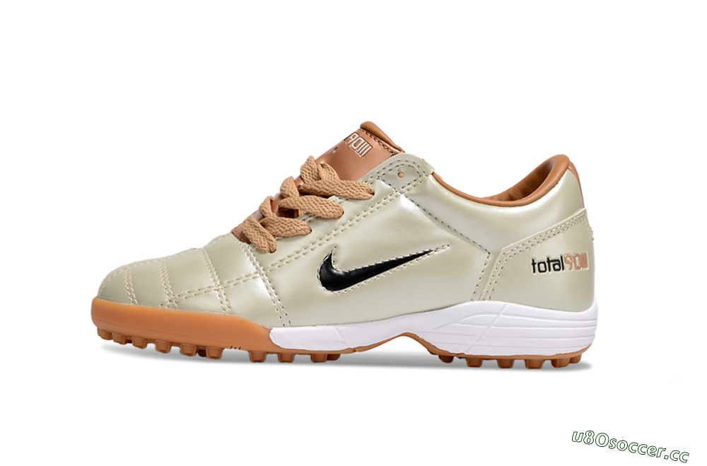Kids Nike Total 90 III TF Artificial Turf Low-Tops Football Shoes - Gold/Black/White 2