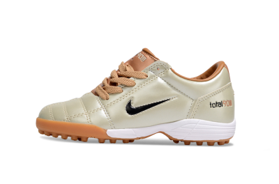 Kids Nike Total 90 III TF Artificial Turf Low-Tops Football Shoes - Gold/Black/White