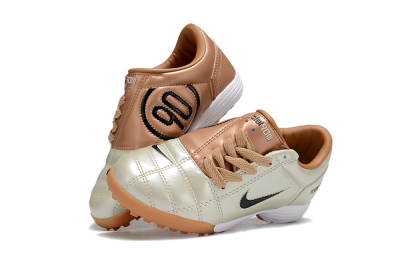 Kids Nike Total 90 III TF Artificial Turf Low-Tops Football Shoes - Gold/Black/White