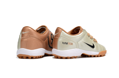 Kids Nike Total 90 III TF Artificial Turf Low-Tops Football Shoes - Gold/Black/White