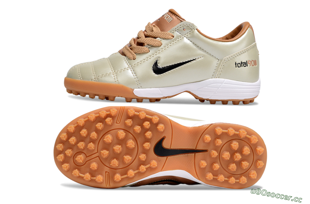 Kids Nike Total 90 III TF Artificial Turf Low-Tops Football Shoes - Gold/Black/White 1