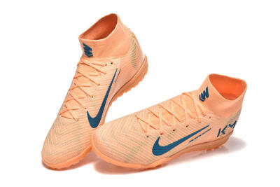 Men's Nike Air Zoom Mercurial Superfly 10 Elite TF Artificial Turf High-Tops Football Shoes - Pink/Blue/Yellow