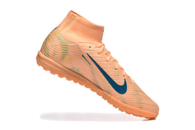 Men's Nike Air Zoom Mercurial Superfly 10 Elite TF Artificial Turf High-Tops Football Shoes - Pink/Blue/Yellow