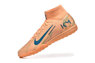 Men's Nike Air Zoom Mercurial Superfly 10 Elite TF Artificial Turf High-Tops Football Shoes - Pink/Blue/Yellow