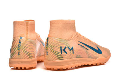 Men's Nike Air Zoom Mercurial Superfly 10 Elite TF Artificial Turf High-Tops Football Shoes - Pink/Blue/Yellow