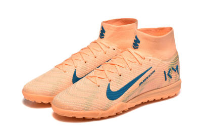 Men's Nike Air Zoom Mercurial Superfly 10 Elite TF Artificial Turf High-Tops Football Shoes - Pink/Blue/Yellow