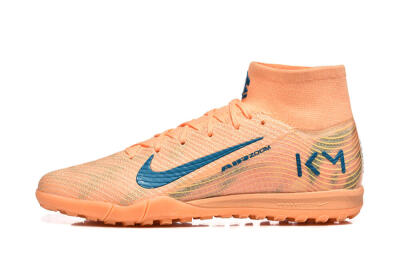 Men's Nike Air Zoom Mercurial Superfly 10 Elite TF Artificial Turf High-Tops Football Shoes - Pink/Blue/Yellow
