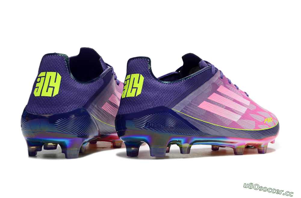 Men's Adidas F50 Elite FG Firm Ground Low-Tops Football Boots - Pink/Purple/Yellow 5