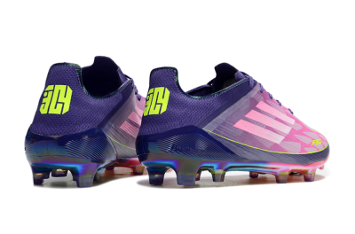 Men's Adidas F50 Elite FG Firm Ground Low-Tops Football Boots - Pink/Purple/Yellow