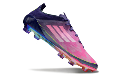 Men's Adidas F50 Elite FG Firm Ground Low-Tops Football Boots - Pink/Purple/Yellow