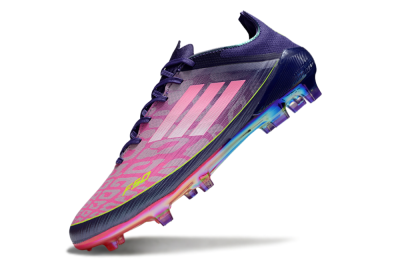 Men's Adidas F50 Elite FG Firm Ground Low-Tops Football Boots - Pink/Purple/Yellow