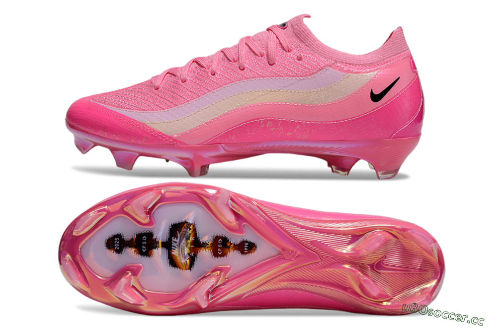 Unisex Nike Air Zoom Mercurial Vapor 16 Elite FG Firm Ground Low-Tops Football Boots - Pink/Beige/Black 1