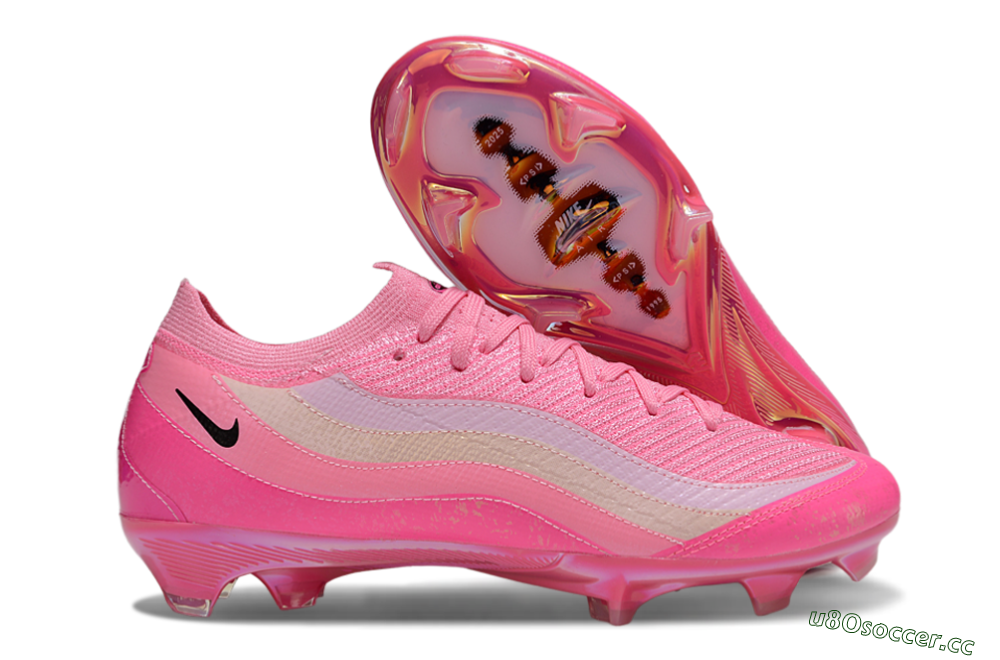 Unisex Nike Air Zoom Mercurial Vapor 16 Elite FG Firm Ground Low-Tops Football Boots - Pink/Beige/Black 2