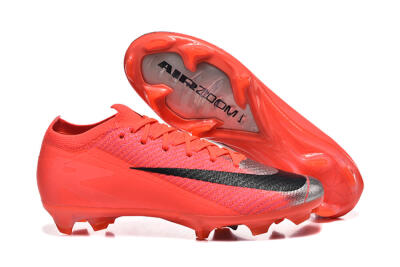 Men's Nike Air Zoom Mercurial Vapor 16 Elite FG Firm Ground Low-Tops Football Boots - Red/Silver/Black