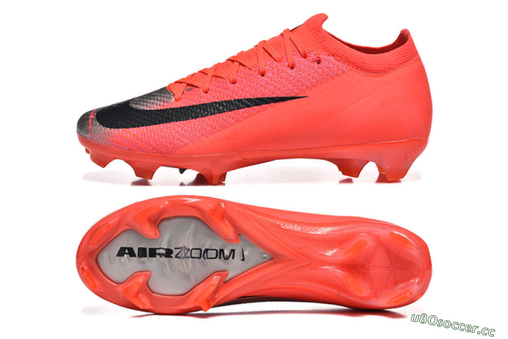 Men's Nike Air Zoom Mercurial Vapor 16 Elite FG Firm Ground Low-Tops Football Boots - Red/Silver/Black 1