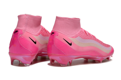 Unisex Nike Air Zoom Mercurial Superfly 10 Elite FG Firm Ground High-Tops Football Boots - Pink/Black/White
