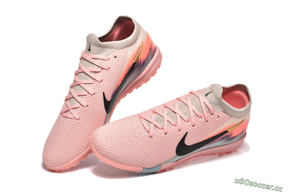 Men's Nike Air Zoom Mercurial Vapor 15 Elite TF Artificial Turf Low-Tops Football Shoes - Pink/Black/Gold 6