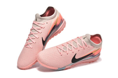 Men's Nike Air Zoom Mercurial Vapor 15 Elite TF Artificial Turf Low-Tops Football Shoes - Pink/Black/Gold