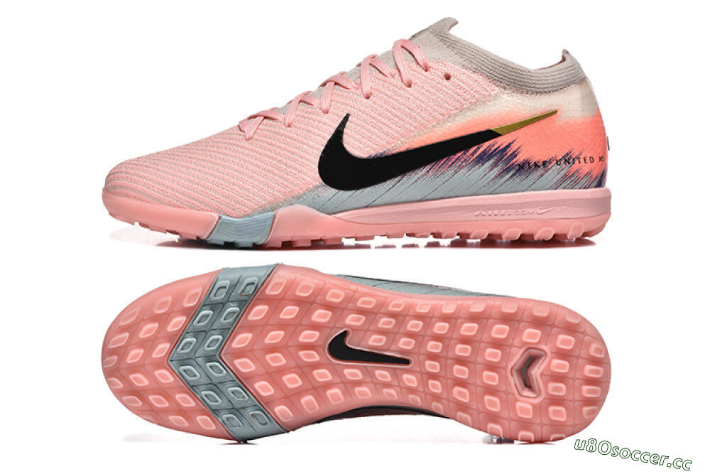 Men's Nike Air Zoom Mercurial Vapor 15 Elite TF Artificial Turf Low-Tops Football Shoes - Pink/Black/Gold 1