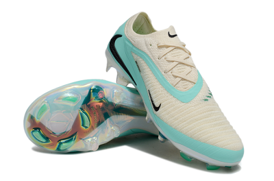 Unisex Nike Phantom 6 Elite Low FG Firm Ground Low-Tops Football Boots - Beige/Jade/Black