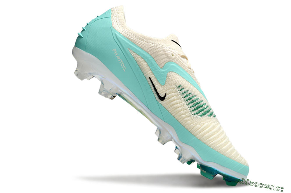 Unisex Nike Phantom 6 Elite Low FG Firm Ground Low-Tops Football Boots - Beige/Jade/Black 4