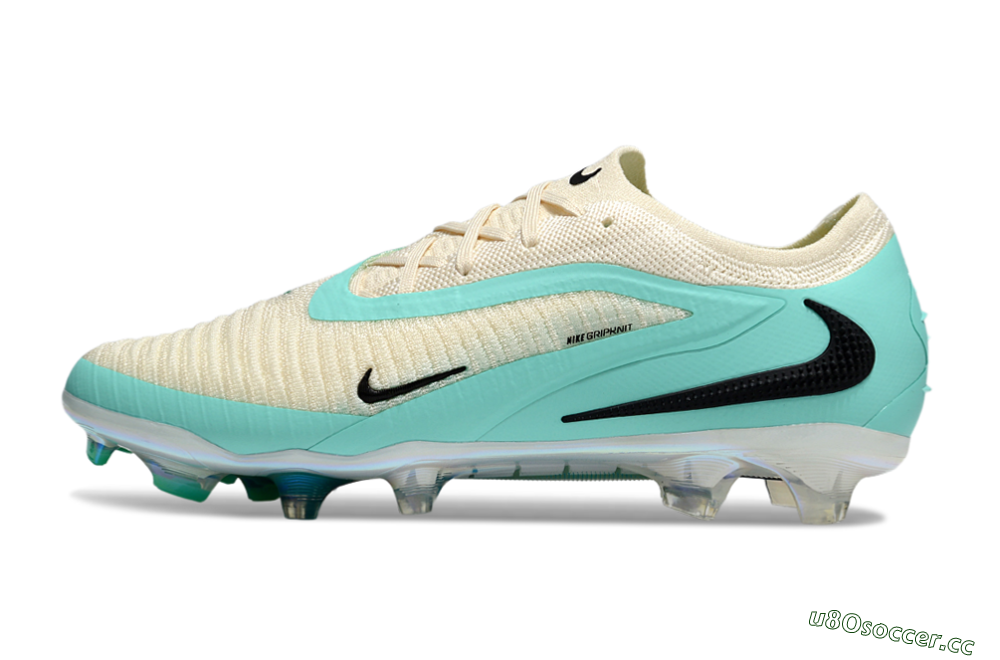 Unisex Nike Phantom 6 Elite Low FG Firm Ground Low-Tops Football Boots - Beige/Jade/Black 0