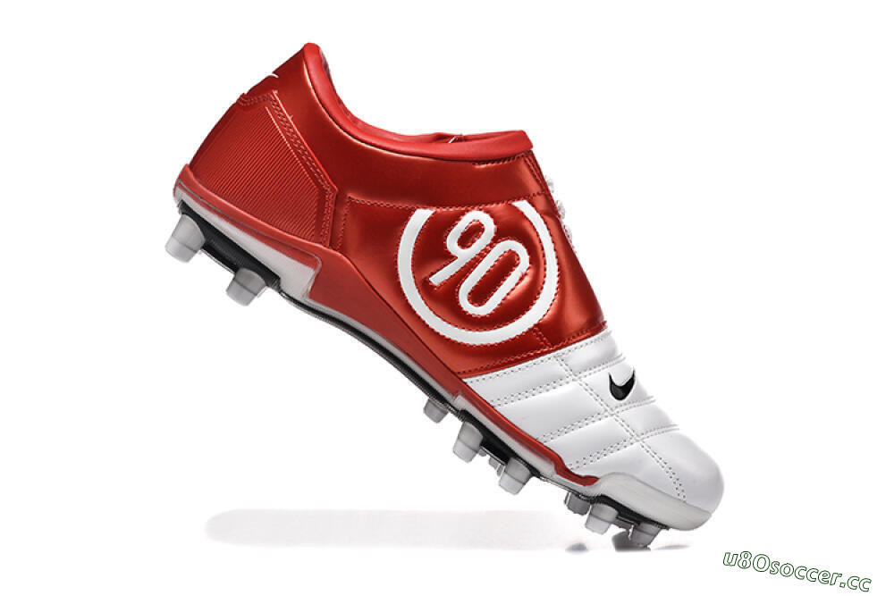 Men's Nike Total 90 III FG Firm Ground Low-Tops Football Boots - White/Black/Red 7