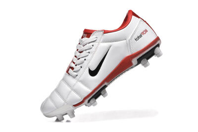 Men's Nike Total 90 III FG Firm Ground Low-Tops Football Boots - White/Black/Red