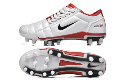 Men's Nike Total 90 III FG Firm Ground Low-Tops Football Boots - White/Black/Red