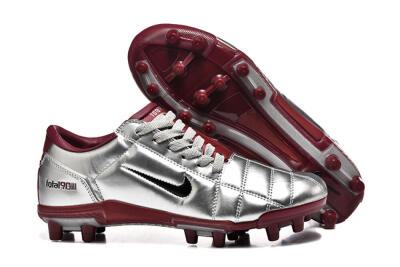 Men's Nike Total 90 III FG Firm Ground Low-Tops Football Boots - Silver/Black/Red