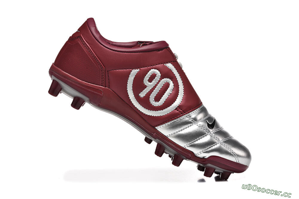 Men's Nike Total 90 III FG Firm Ground Low-Tops Football Boots - Silver/Black/Red 7