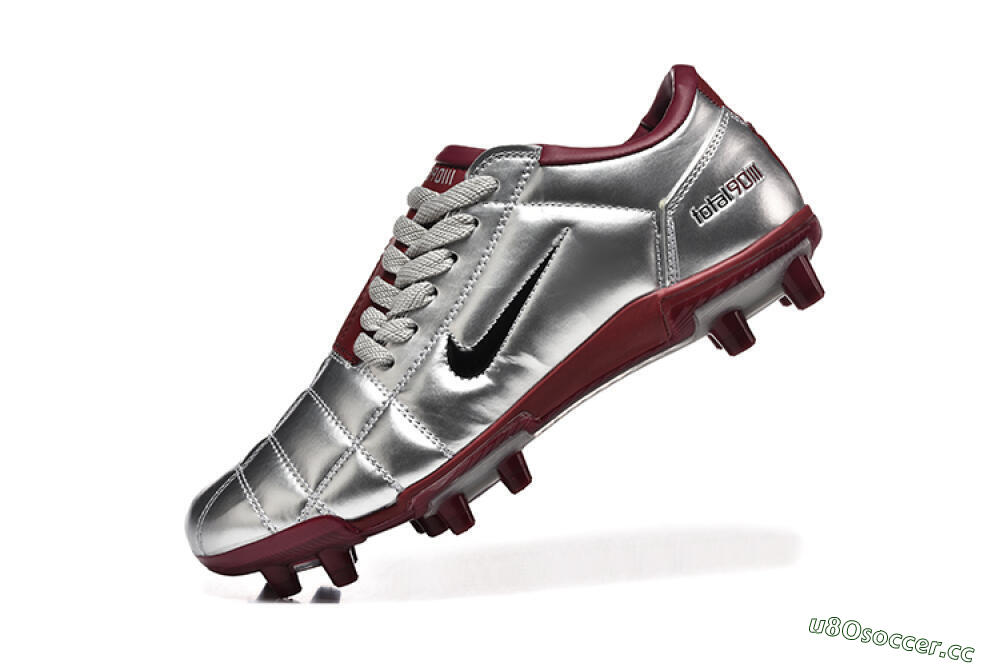 Men's Nike Total 90 III FG Firm Ground Low-Tops Football Boots - Silver/Black/Red 8