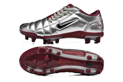 Men's Nike Total 90 III FG Firm Ground Low-Tops Football Boots - Silver/Black/Red