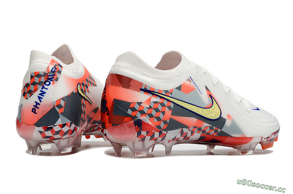 Men's Nike Phantom GX 2 Elite FG Firm Ground Low-Tops Football Boots - White/Red/Yellow 6
