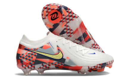 Men's Nike Phantom GX 2 Elite FG Firm Ground Low-Tops Football Boots - White/Red/Yellow