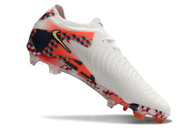 Men's Nike Phantom GX 2 Elite FG Firm Ground Low-Tops Football Boots - White/Red/Yellow