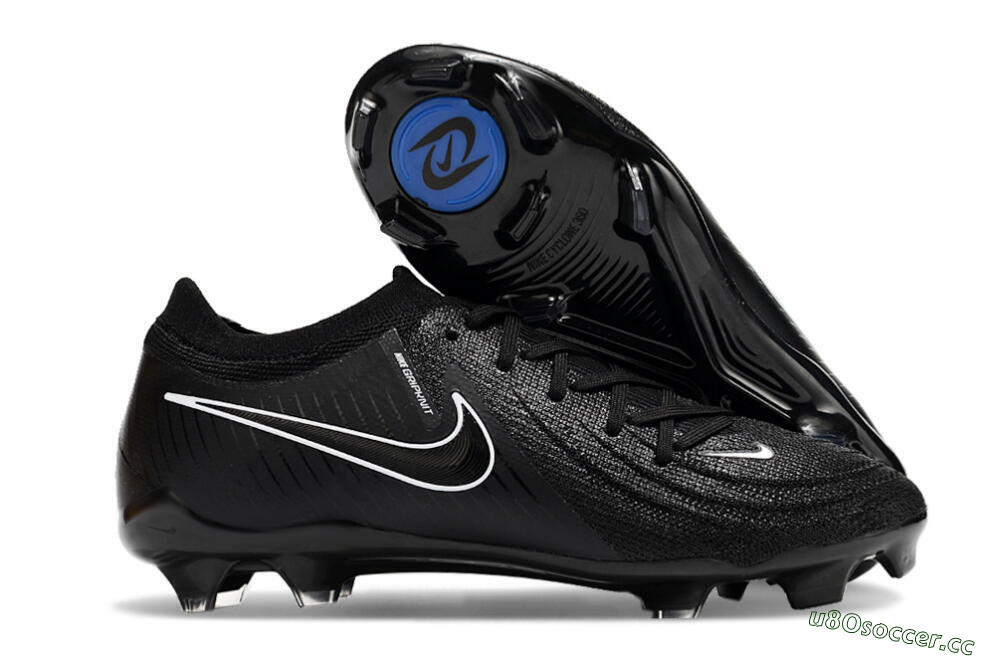 Unisex Nike Phantom GX 2 Elite FG Firm Ground Low-Tops Football Boots - Black/White/Blue 2