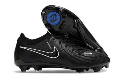 Unisex Nike Phantom GX 2 Elite FG Firm Ground Low-Tops Football Boots - Black/White/Blue