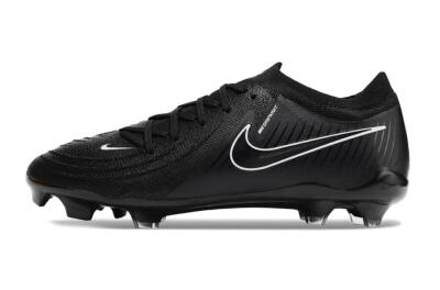 Unisex Nike Phantom GX 2 Elite FG Firm Ground Low-Tops Football Boots - Black/White/Blue