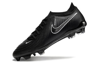 Unisex Nike Phantom GX 2 Elite FG Firm Ground Low-Tops Football Boots - Black/White/Blue