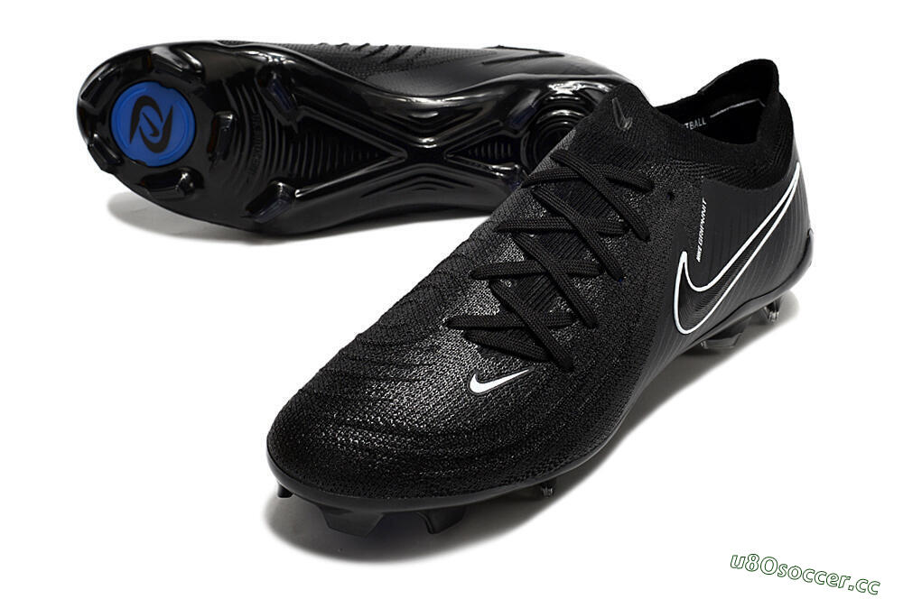 Unisex Nike Phantom GX 2 Elite FG Firm Ground Low-Tops Football Boots - Black/White/Blue 3