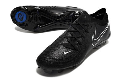 Unisex Nike Phantom GX 2 Elite FG Firm Ground Low-Tops Football Boots - Black/White/Blue