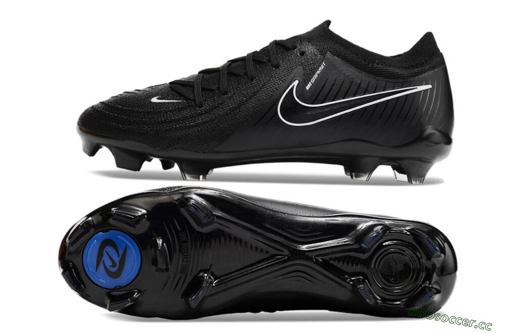 Unisex Nike Phantom GX 2 Elite FG Firm Ground Low-Tops Football Boots - Black/White/Blue 1