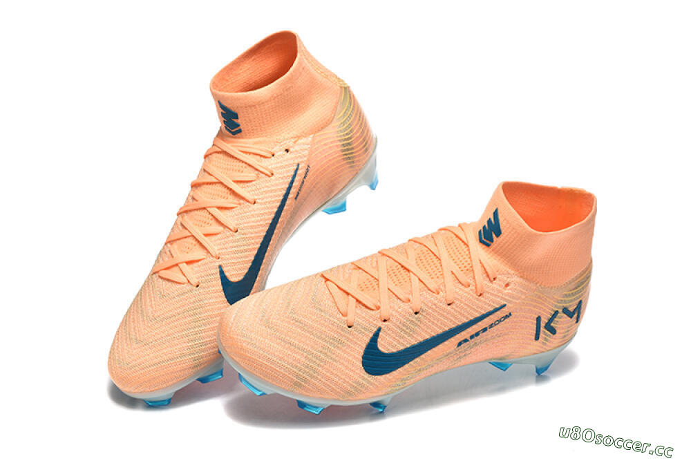 Men's Nike Air Zoom Mercurial Superfly 10 Elite FG Firm Ground High-Tops Football Boots - Pink/Blue/Yellow 6