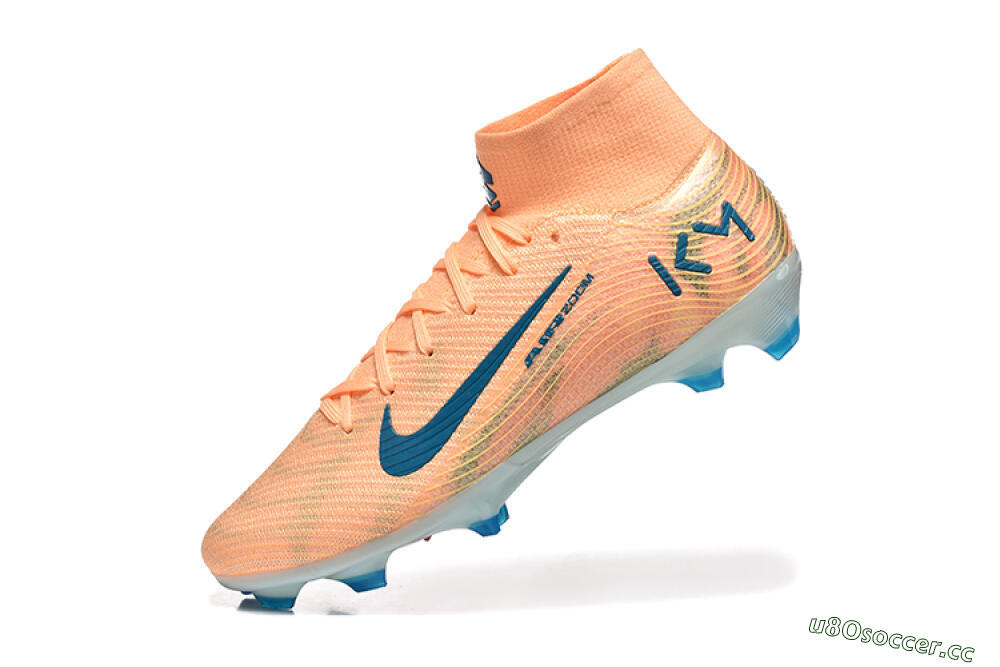 Men's Nike Air Zoom Mercurial Superfly 10 Elite FG Firm Ground High-Tops Football Boots - Pink/Blue/Yellow 8