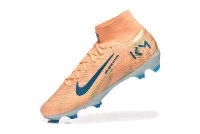 Men's Nike Air Zoom Mercurial Superfly 10 Elite FG Firm Ground High-Tops Football Boots - Pink/Blue/Yellow